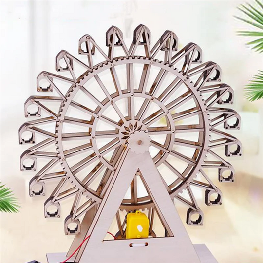 WOTT-Wooden Rotate Wheel DIY For Kids Ages 8-12 -16 Engineering Kit, DIY Educational Model Building  Durable Easy To Use