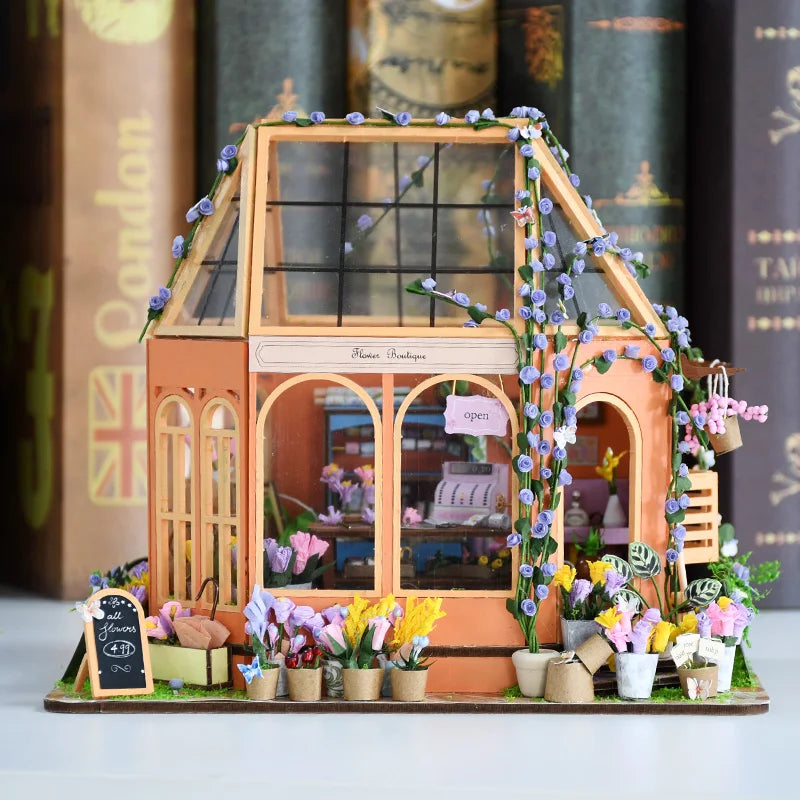 Diy Architecture Mini House Villa Stereoscopic Model Children'S Toy Handmade Assembly Model House Desktop Decoration