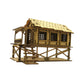 1/72 Wooden Cabin DIY Painting Wooden 3D Puzzle House Modeling Kits for Accessory Architecture Model War Scene Sand Table Decor
