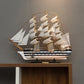 Wooden Sailing Ship Ornaments Famous Sailing Ships In The Age of Voyages Wooden Artwork Souvenirs for Office and Home Decoration