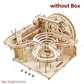 3D Wooden Puzzle DIY Building Kits Mechanical Model Marble Run Set with 4 Balls Creative STEM Toys for Adults Kids Birthday Gift