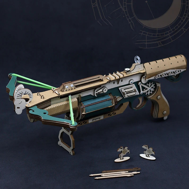 DIY Wooden 3D Puzzles The Demon of Strong Crossbow Miniature Model Kits Gun Jigsaw Puzzle for Friends Boys Birthday Gifts